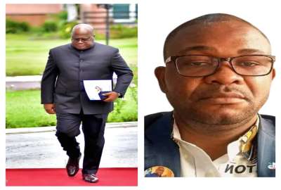 Genie Kande président Fogeka et Félix Tshisekedi président de la RDC