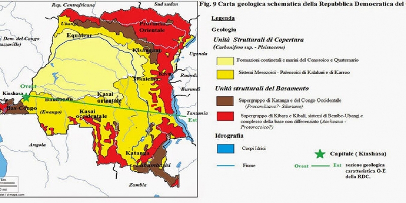 Carte géologique RDC
