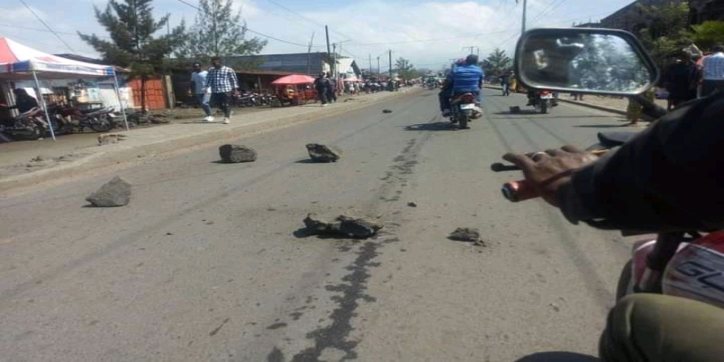 vue d'une route de Goma_photo des droits tiers