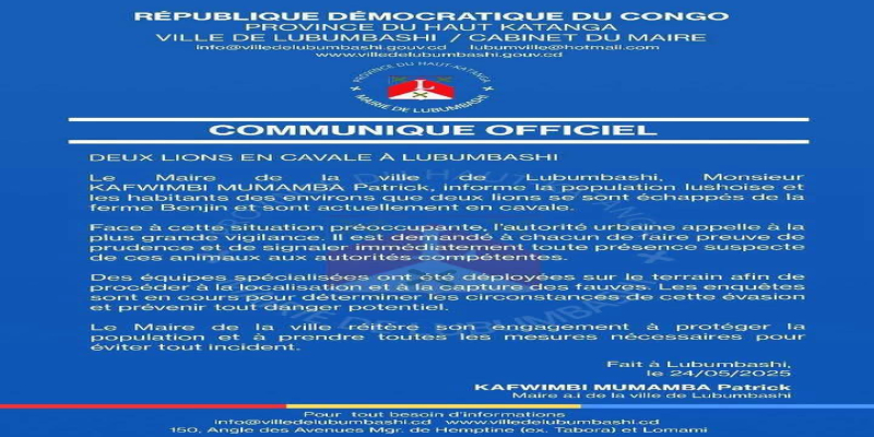 Communiqué d'annonce