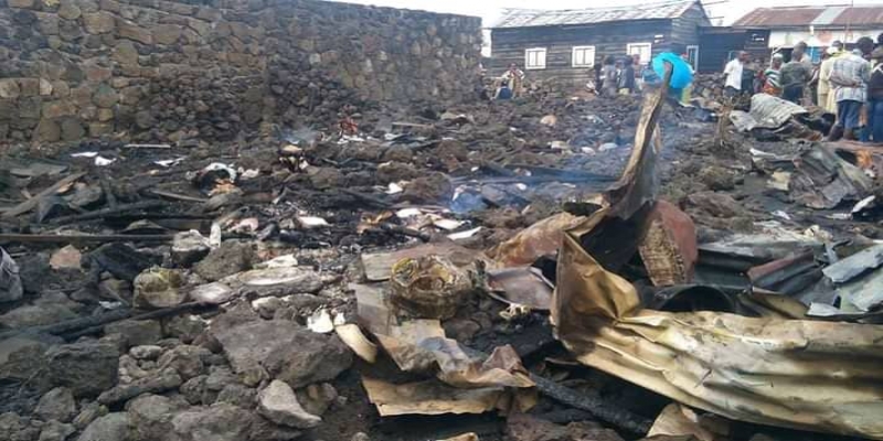 Goma maisons en feux au quartier Virunga