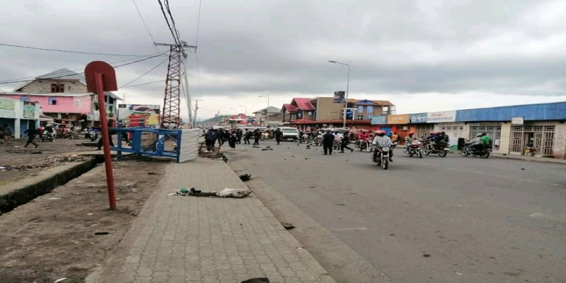 Goma la police réprime une manifestation_photo des droits tiers