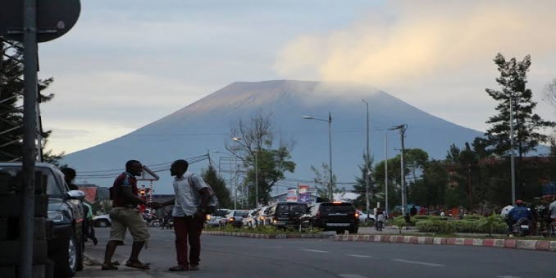 Goma vue du volcan