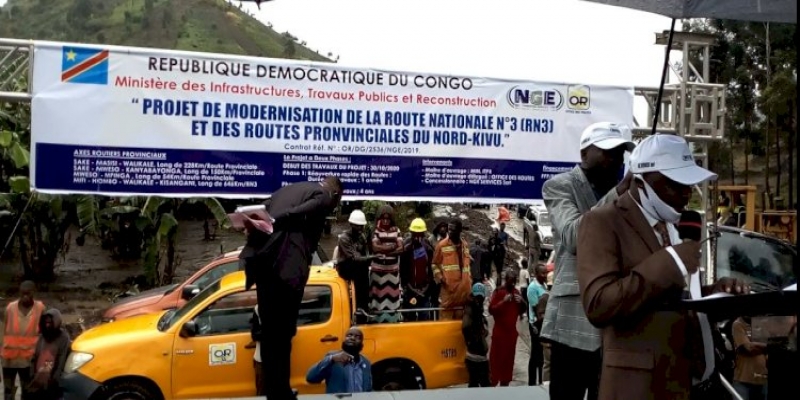 Lancement travaux rehabilitation route