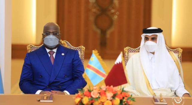 Felix Tshisekedi et l’Emir Cheikh Tamim Ben Hamad Al Thani