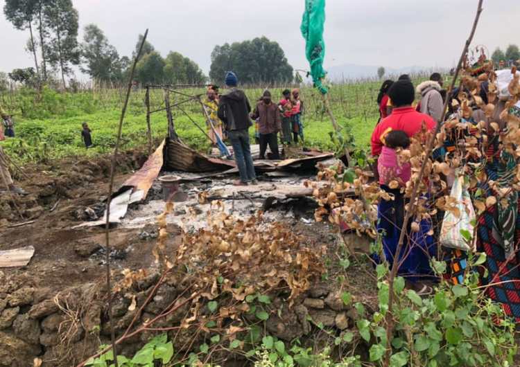 Nyiragongo : une femme brûlée_photo des droits tiers